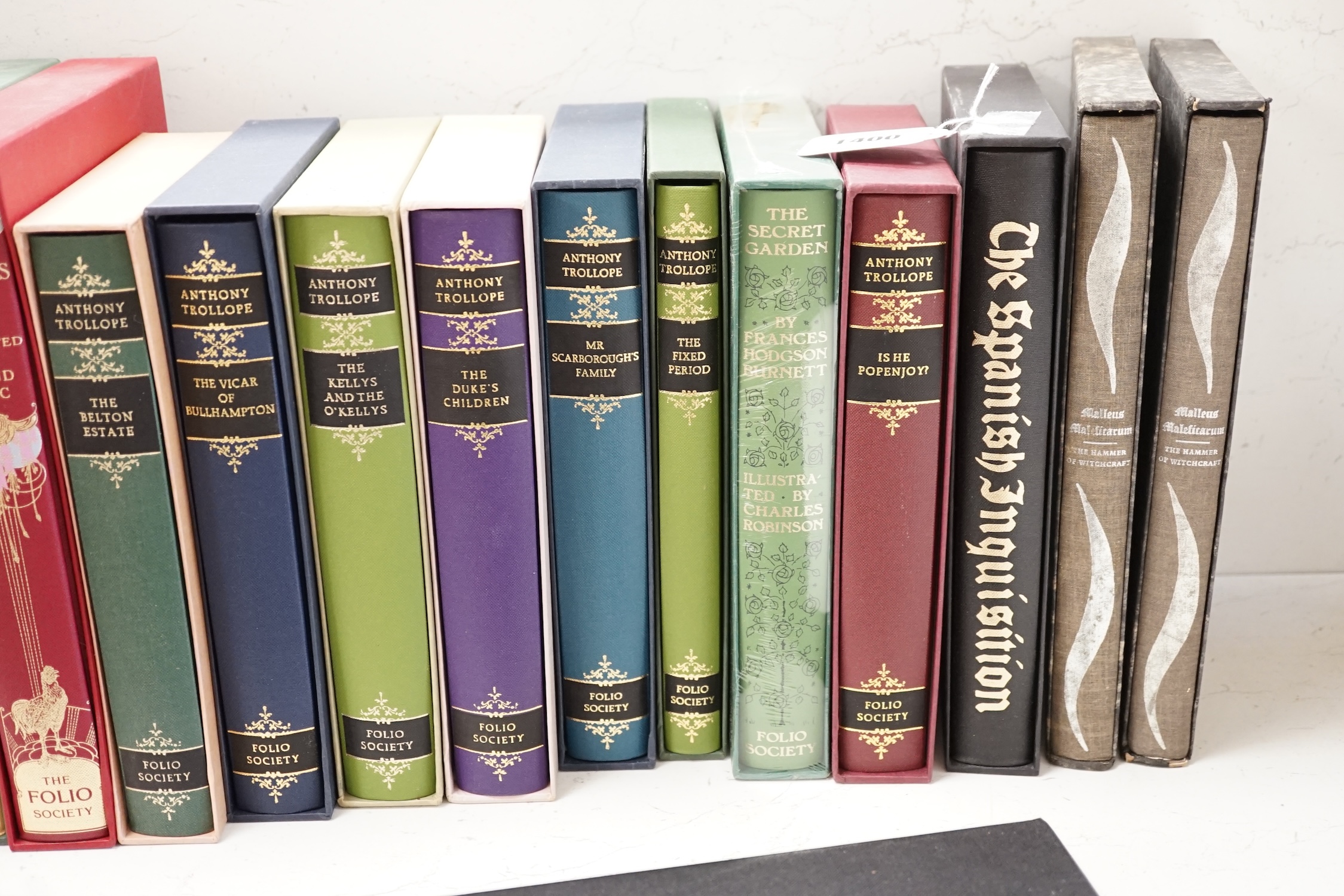 Seventeen Folio Society volumes including three Rudyard Kipling, seven Anthony Trollope, the Secret Garden, a two volume edition of Milton’s Paradise Lost, etc. (18)
